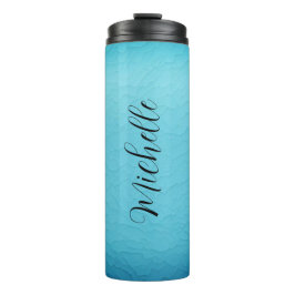 Garrafa Térmica Tumbler térmico do nome personalizado azul