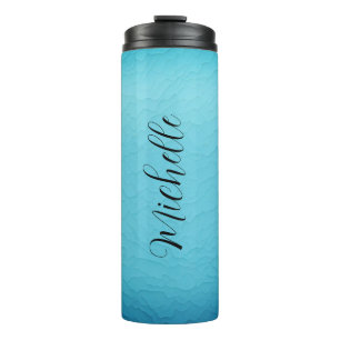 Garrafa Térmica Tumbler térmico do nome personalizado azul