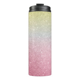 Garrafa Térmica Tumbler Térmico do Ombre da Glitter