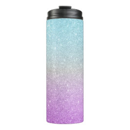 Garrafa Térmica Tumbler Térmico do Ombre da Glitter