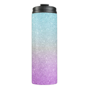 Garrafa Térmica Tumbler Térmico do Ombre da Glitter