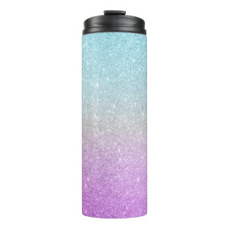 Garrafa Térmica Tumbler Térmico do Ombre da Glitter