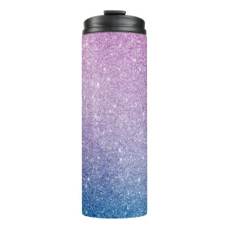 Garrafa Térmica Tumbler Térmico do Ombre da Glitter