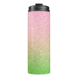 Garrafa Térmica Tumbler Térmico do Ombre da Glitter