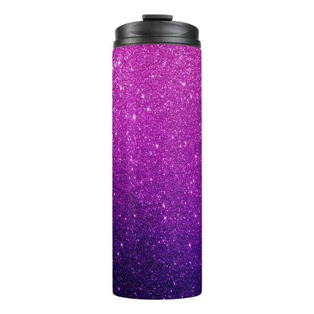 Garrafa Térmica Tumbler Térmico do Ombre da Glitter (Frente)