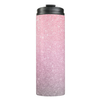 Garrafa Térmica Tumbler Térmico do Ombre da Glitter