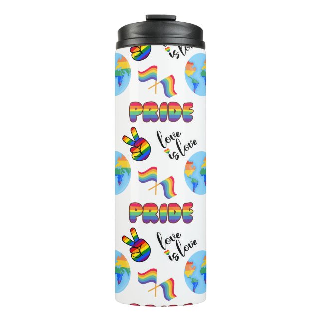 Garrafa Térmica Tumbler térmico do orgulho LGBTQ+ (Frente)