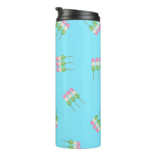Garrafa Térmica Tumbler térmico do Pastel Dango Azul Anime