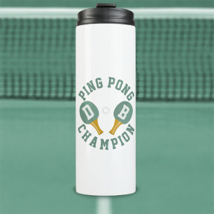 Garrafa Térmica Tumbler Térmico do Ping Pong Champion White Sports