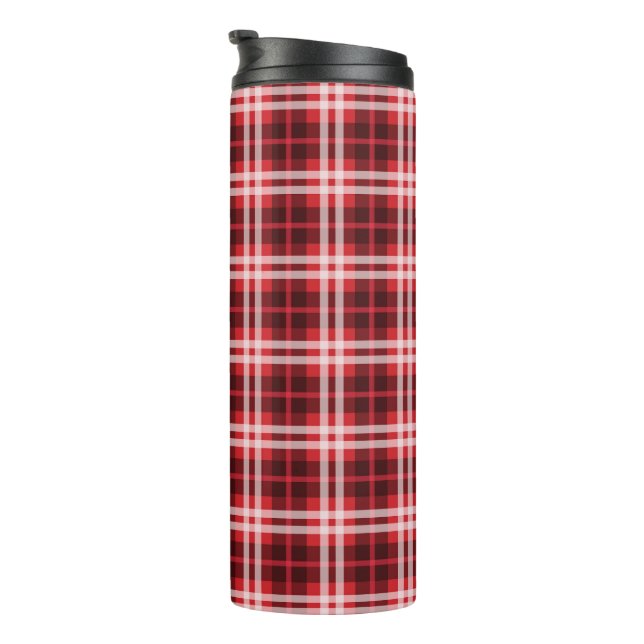 Garrafa Térmica Tumbler térmico do Tecido de padrão Tartan (Rotação à direita)