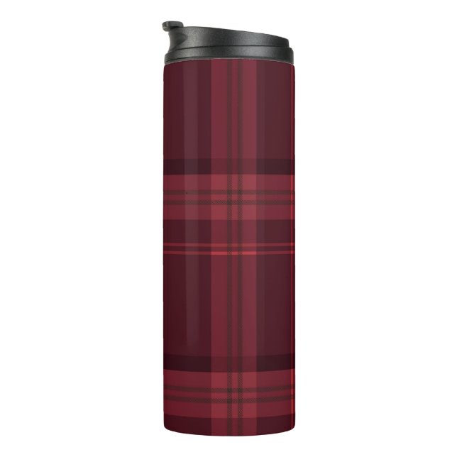 Garrafa Térmica Tumbler térmico do Tecido de padrão Tartan (Rotação à direita)