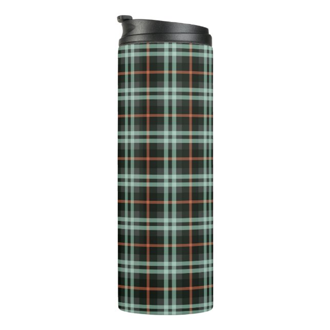 Garrafa Térmica Tumbler térmico do Tecido de padrão Tartan (Rotação à direita)
