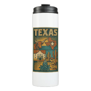 Garrafa Térmica Tumbler térmico do Texas - Aço inoxidável isolado
