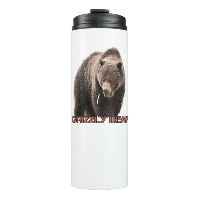 Garrafa Térmica Tumbler térmico do urso grizzly (Frente)