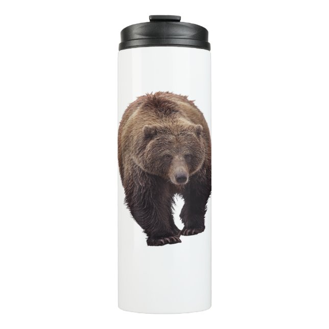 Garrafa Térmica Tumbler térmico do urso grizzly (Frente)