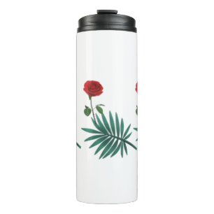 Garrafa Térmica Tumbler térmico dos Rosas e Ferns