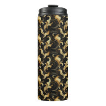 Tumbler Térmico Dourado E Preto Marvilhado