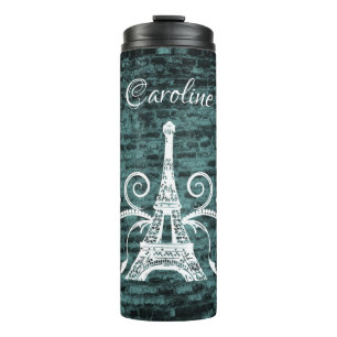 Garrafa Térmica Tumbler térmico Eiffel Tower Grunge