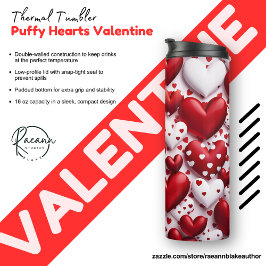 Garrafa Térmica Tumbler Térmico Envolvido pelo Coração do dia de o