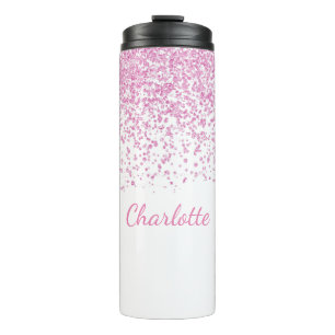 Garrafa Térmica Tumbler térmico feito sob encomenda Glittery do