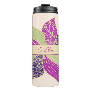 Garrafa Térmica Tumbler térmico Feliz Flor Personalizado