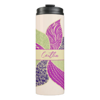 Garrafa Térmica Tumbler térmico Feliz Flor Personalizado