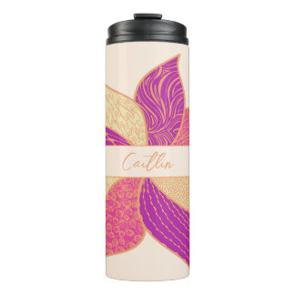Garrafa Térmica Tumbler térmico Feliz Flor Personalizado