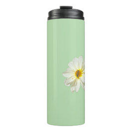 Garrafa Térmica Tumbler Térmico Flor Branca e Abelha Melífera em V