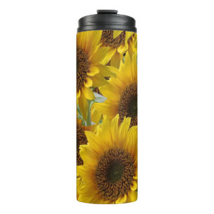 Garrafa Térmica Tumbler Térmico Flor Girassol