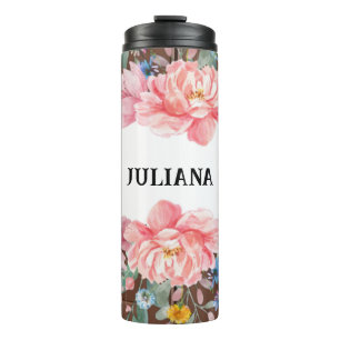 Garrafa Térmica Tumbler Térmico Floral