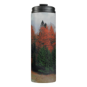 Garrafa Térmica Tumbler Térmico Floresta Vermelha de outubro