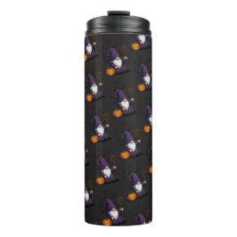 Garrafa Térmica Tumbler Térmico Gnome de Halloween