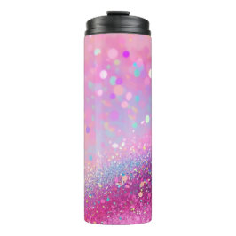 Garrafa Térmica Tumbler térmico Holográfico Rosa 12oz