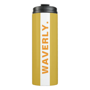 Garrafa Térmica Tumbler Térmico Laranja Estiloso com Nome Personal