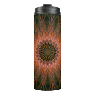 Garrafa Térmica Tumbler Térmico Mandala Lace Formas Cores Natureza