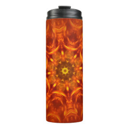 Garrafa Térmica Tumbler Térmico Mandala Sunlight Orange Patterno