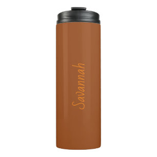 Garrafa Térmica Tumbler térmico marrom-ferrugem