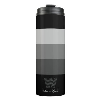 Garrafa Térmica Tumbler térmico mínimo de Bares de Cinzas pretas m