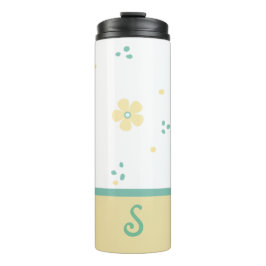 Garrafa Térmica Tumbler Térmico Monogramado Pontos e Flores