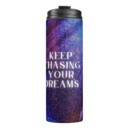 Garrafa Térmica Tumbler Térmico Motivacional Galáxia Roxa