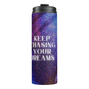 Garrafa Térmica Tumbler Térmico Motivacional Galáxia Roxa