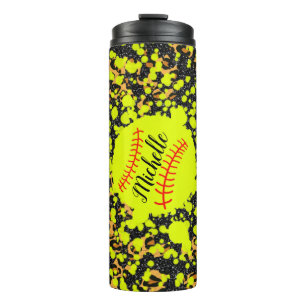 Garrafa Térmica Tumbler térmico Neon Softball Personalizado