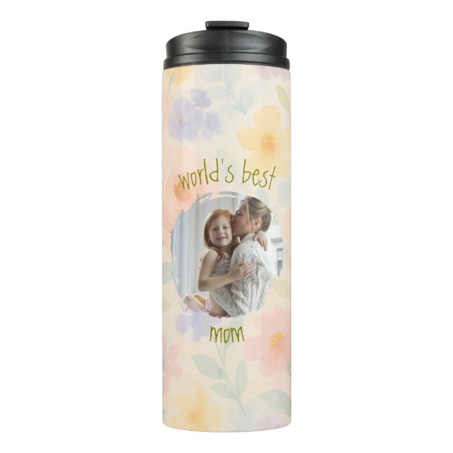 Garrafa Térmica Tumbler Térmico Personalizado 'A Melhor Mãe do Mun (Frente)