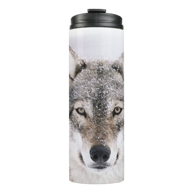 Garrafa Térmica Tumbler térmico personalizado cabeça do lobo (Frente)