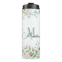 Tumbler térmico personalizado com flores selvagens