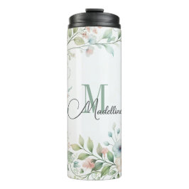 Garrafa Térmica Tumbler térmico personalizado com flores selvagens