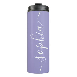 Garrafa Térmica Tumbler Térmico Personalizado com Letra Roxa Lavan