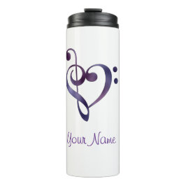 Garrafa Térmica Tumbler térmico personalizado coração da música