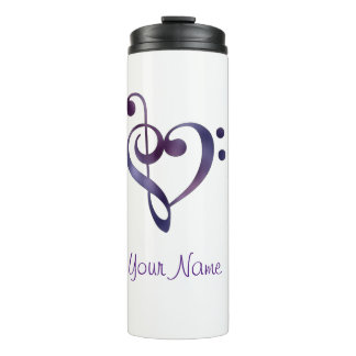 Garrafa Térmica Tumbler térmico personalizado coração da música