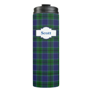 Garrafa Térmica Tumbler Térmico Personalizado da Xadrez Clan Scott